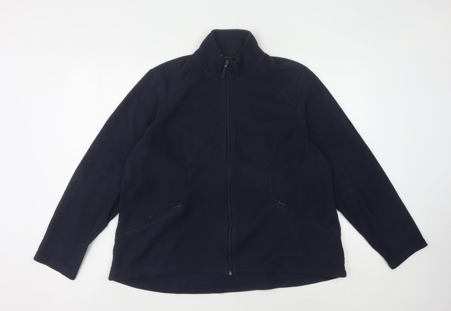 Marks and Spencer Women's Blue Fleece Jacket Size 18