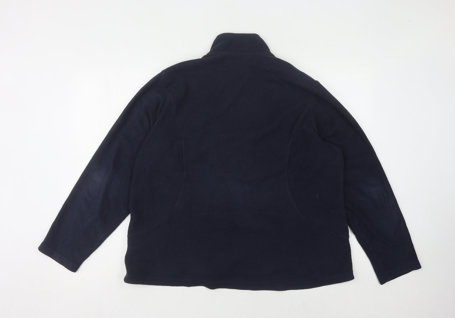 Marks and Spencer Women's Blue Fleece Jacket Size 18