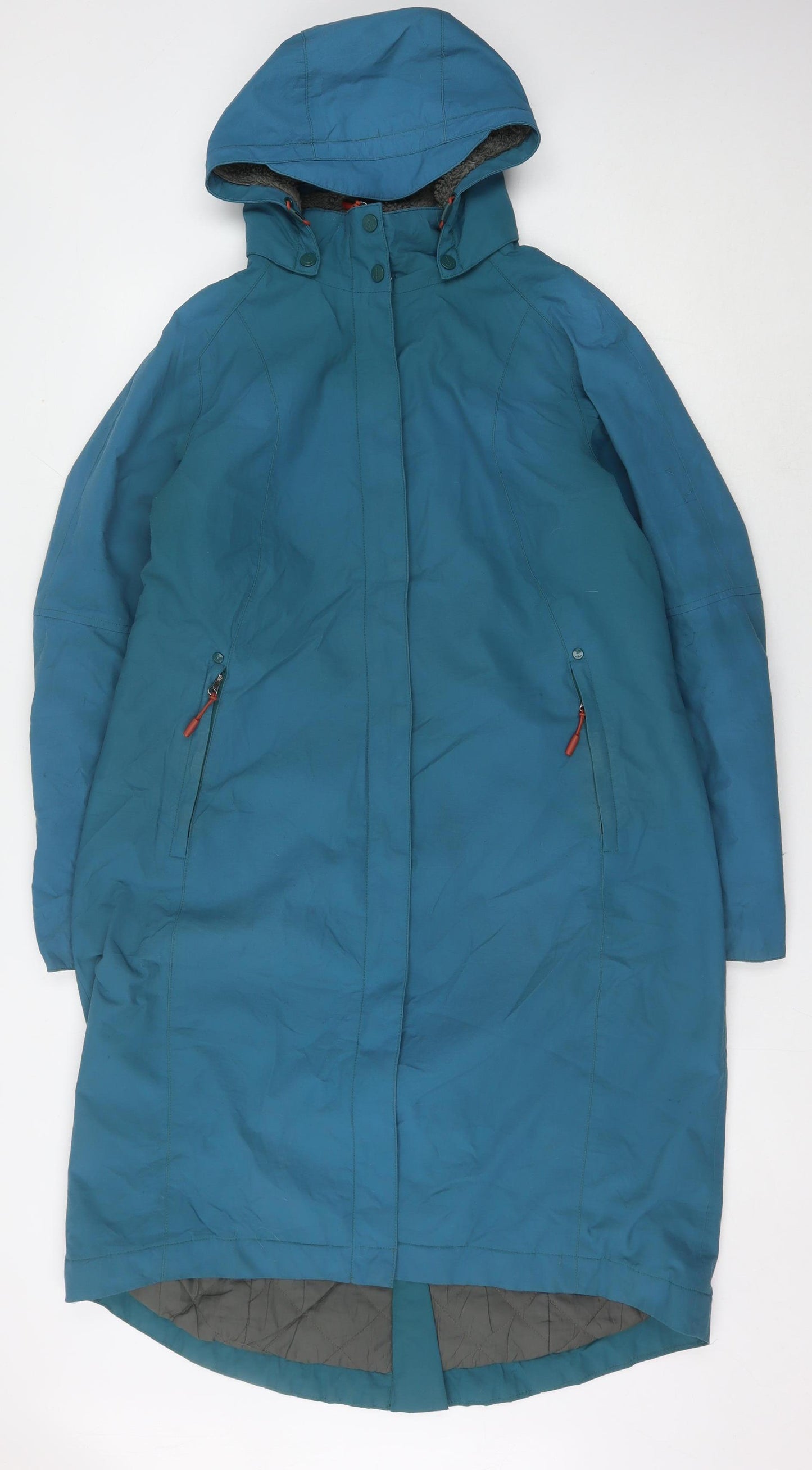 Seasalt Women's Blue Parka Coat Size 14 Winter Casual