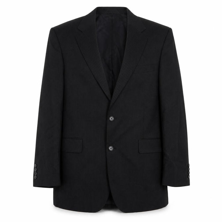 Front view of Jos. A. Bank Men’s Black Striped Wool Blazer 41R