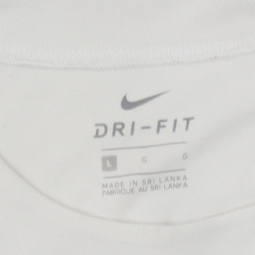 Nike Women's White Long Sleeve Dri-FIT T-Shirt