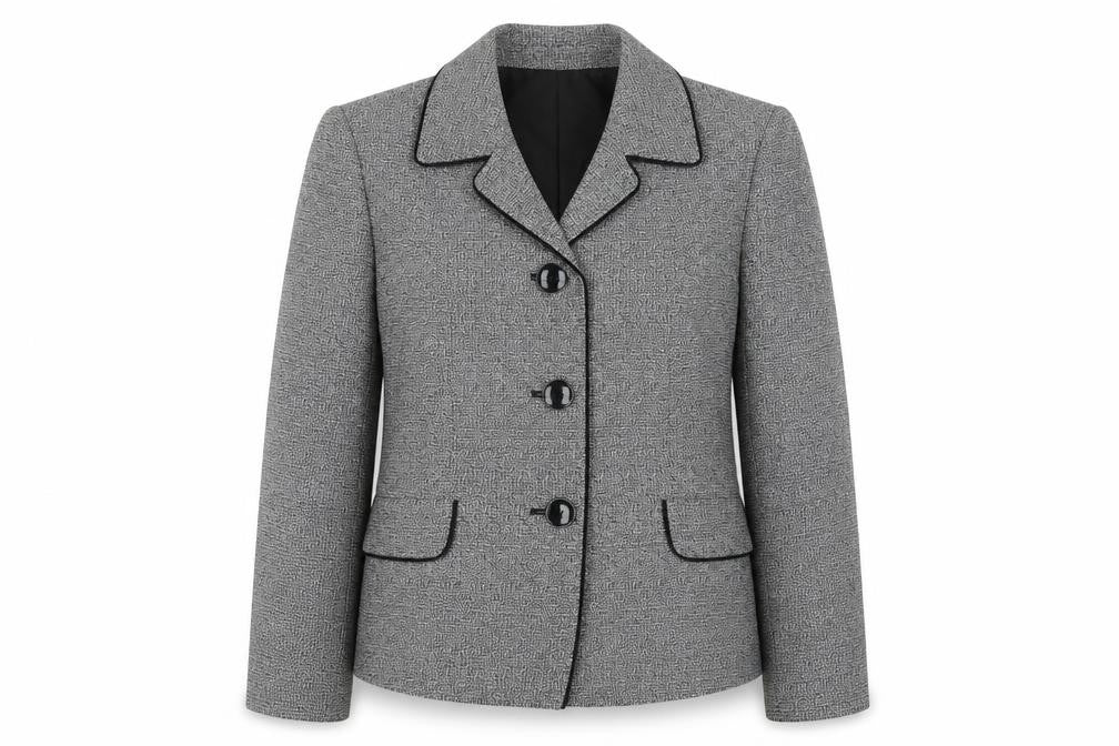Front view of Le Suit Women's Grey Suit Jacket, size 12