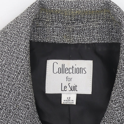 Le Suit Women's Grey Suit Jacket Size 12