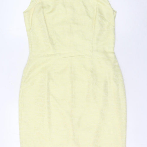 Vera Mont Women's Yellow Sheath Dress, Size 12, Formal