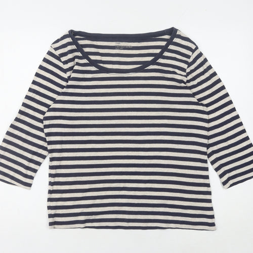 Gap Women’s Black White Striped T-Shirt XL