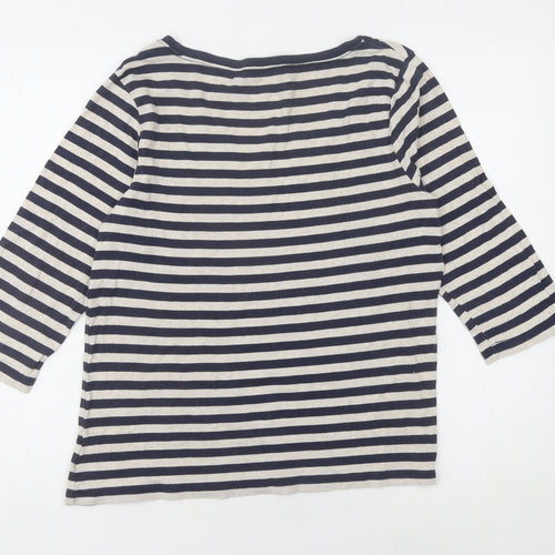 Gap Women’s Black White Striped T-Shirt XL