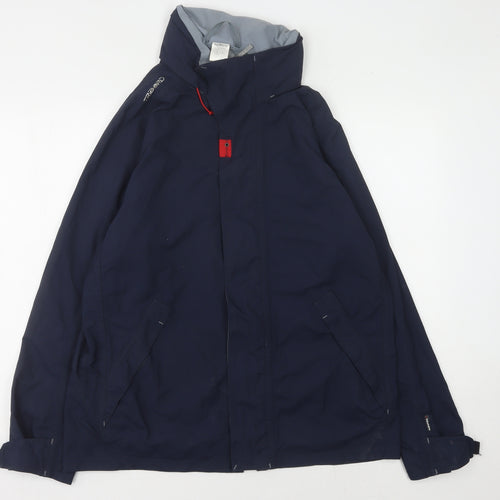Oxylane Men's Blue Hooded Jacket Size L Casual