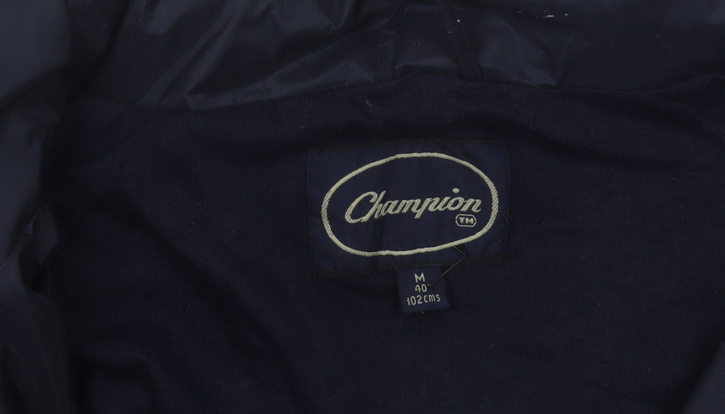 Champion Men's Blue Rain Coat Jacket Size M