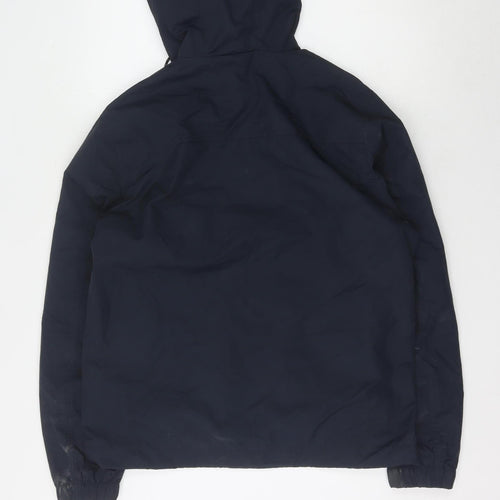 H&M Men's Blue M Windbreaker Jacket Hooded Full Zip
