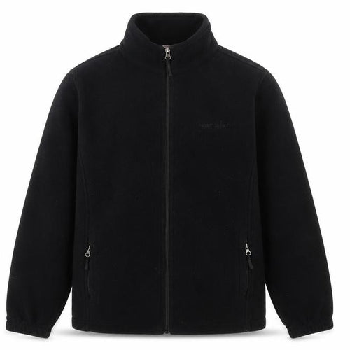 NanjiREN Men's Black Fleece Jacket M, Autumn Casual