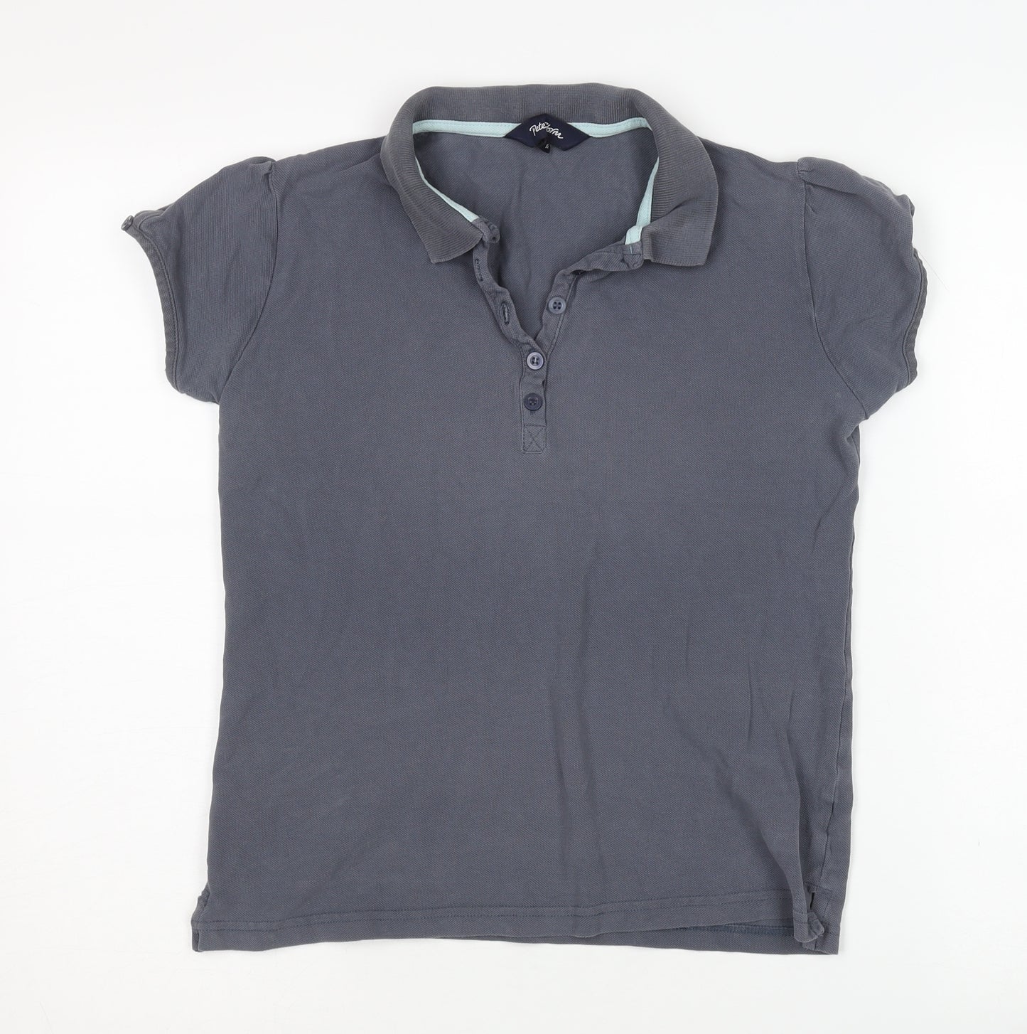 Peter Storm Women's Grey Polo Shirt Size 12 Casual Cotton
