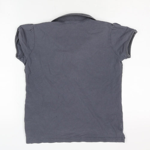 Peter Storm Women's Grey Polo Shirt Size 12 Casual Cotton