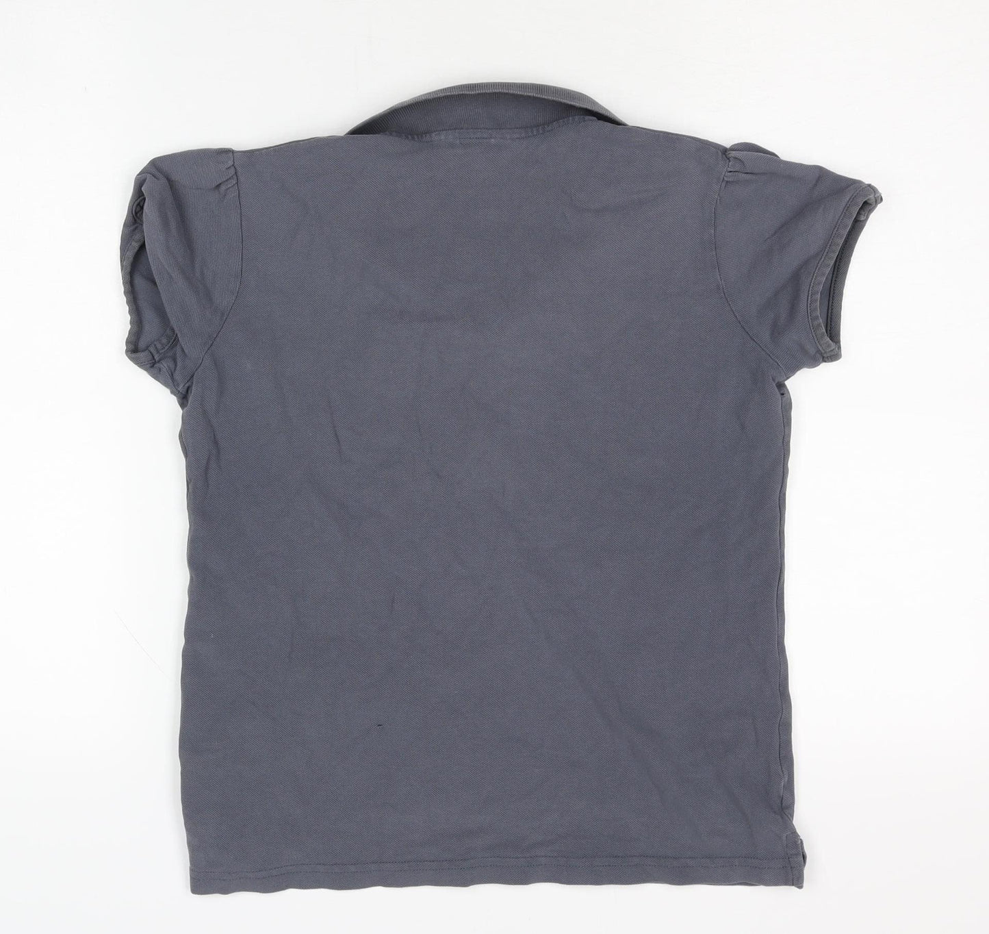 Peter Storm Women's Grey Polo Shirt Size 12 Casual Cotton