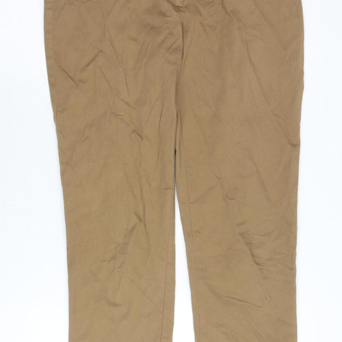 BAF Woman Brown Trousers, Size 10, Women's Cotton Blend