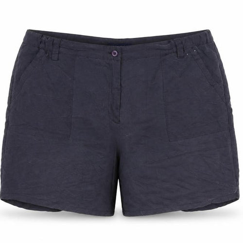 Casual Club Women's Black Plus Size Shorts, High-Rise, Viscose Blend
