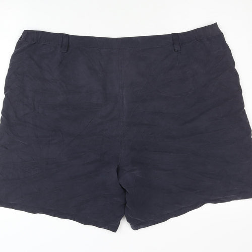 Casual Club Women's Black Plus Size Shorts, High-Rise, Viscose Blend
