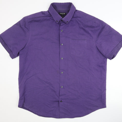 Debenhams Men's Purple XL Slim Fit Button-Up Shirt