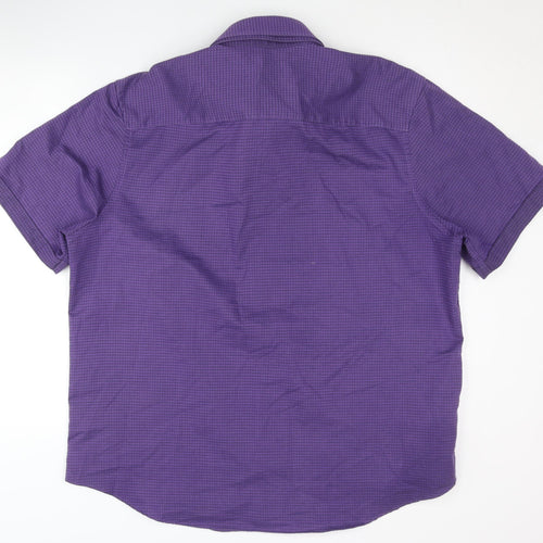 Debenhams Men's Purple XL Slim Fit Button-Up Shirt