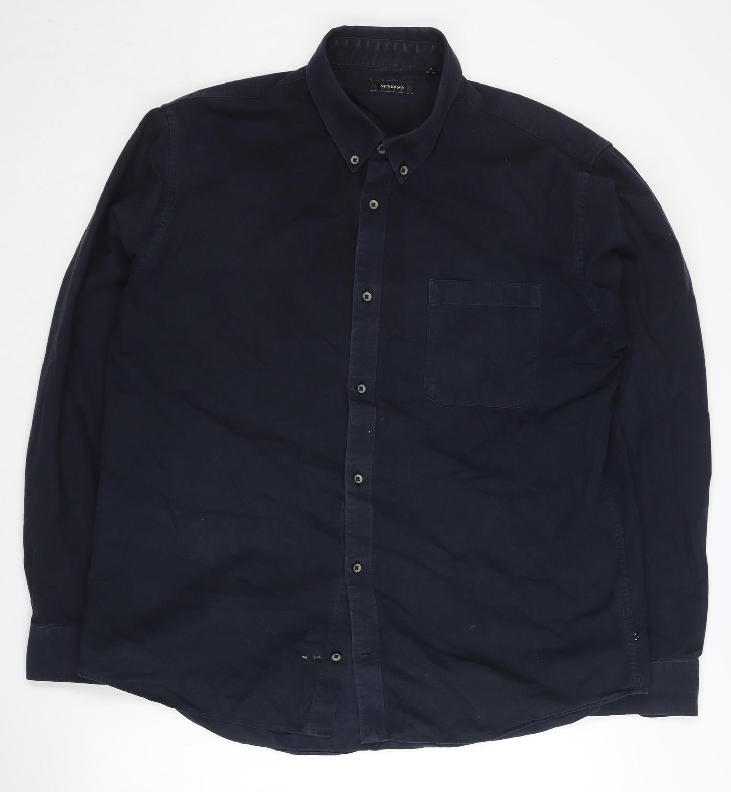 Matinique Men's 2XL Blue Casual Cotton Shirt