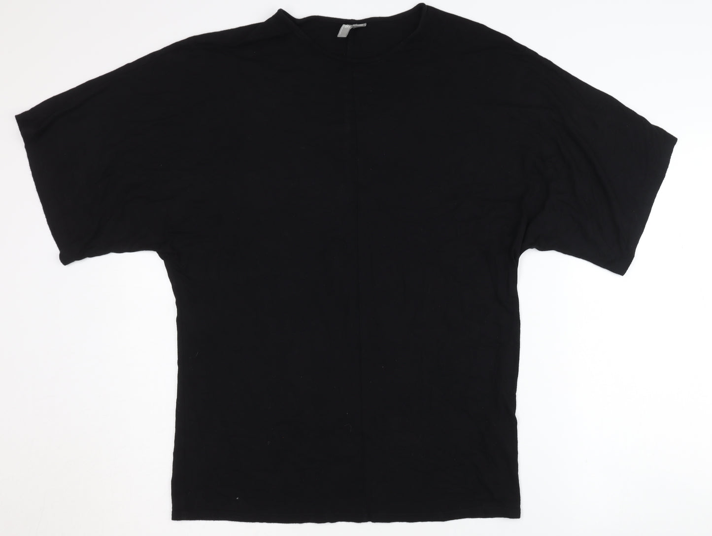 ASOS Women's Black T-Shirt, Size 10, Crew Neck