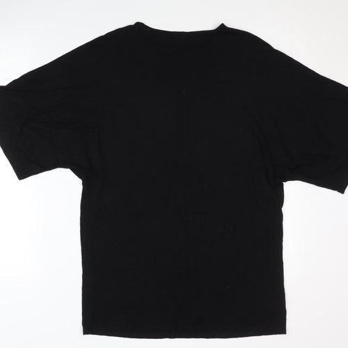 ASOS Women's Black T-Shirt, Size 10, Crew Neck