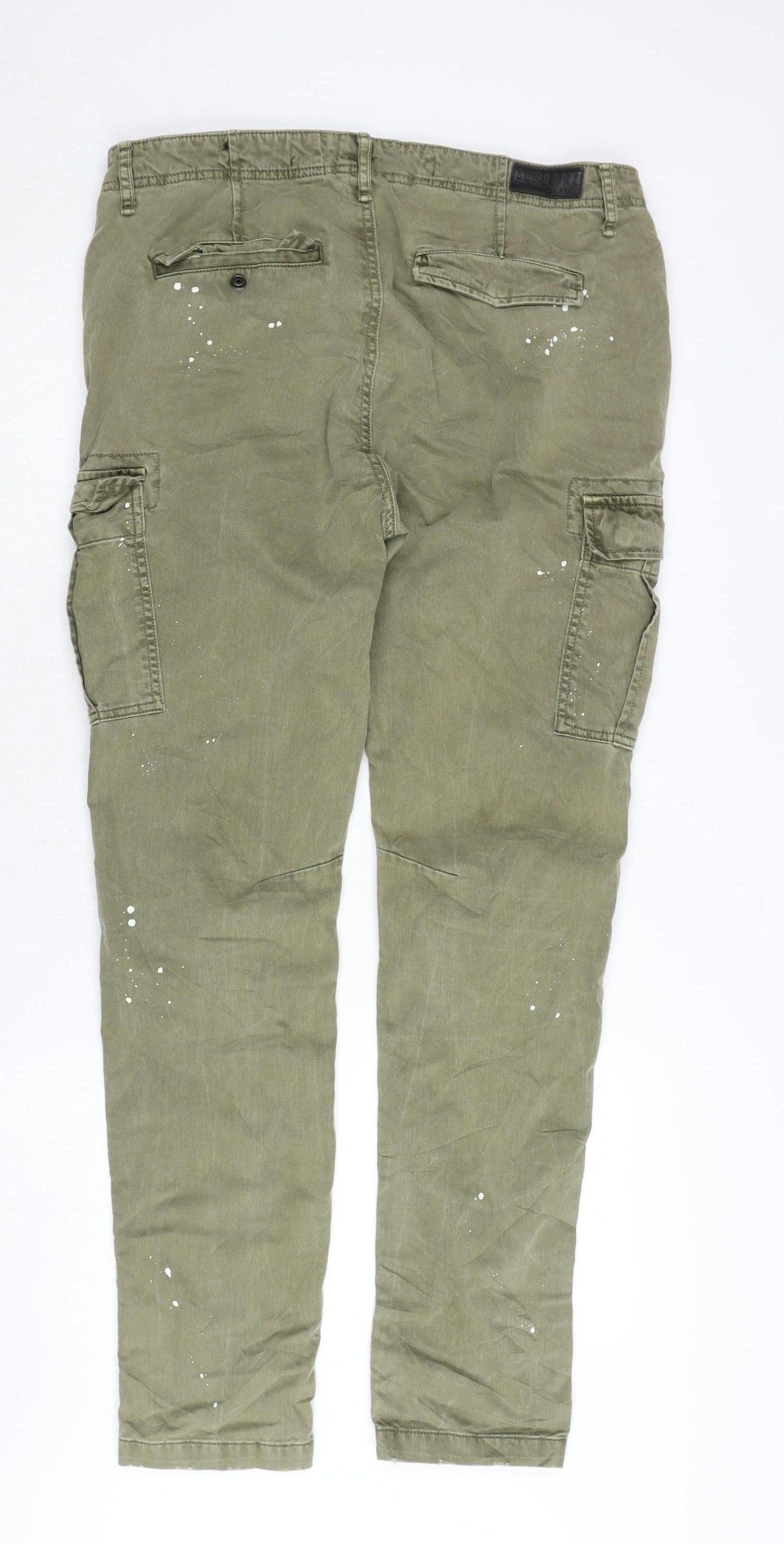 Superdry Men's Green Cargo Jeans 32W 32L with Pockets