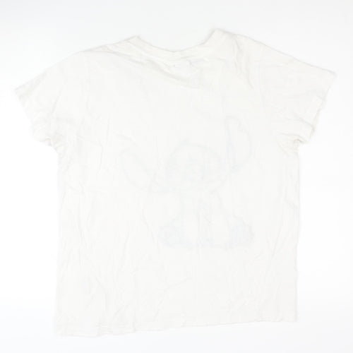Disney Women’s White Stitch T-Shirt S Casual