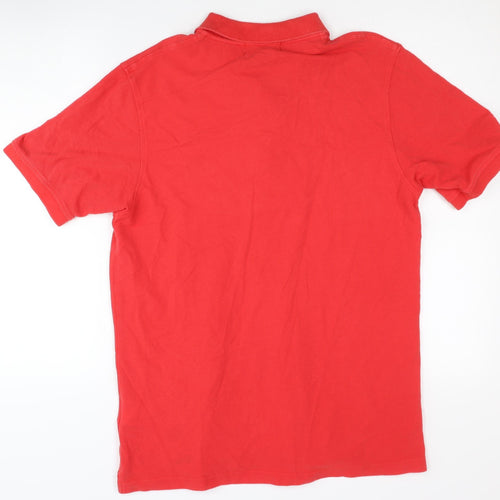 Lyle & Scott Men's Red Polo Shirt - Size L, Logo Accent