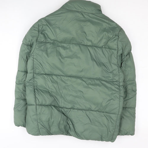 Zara Boys Green Puffer Jacket, Size 10, Winter Essential