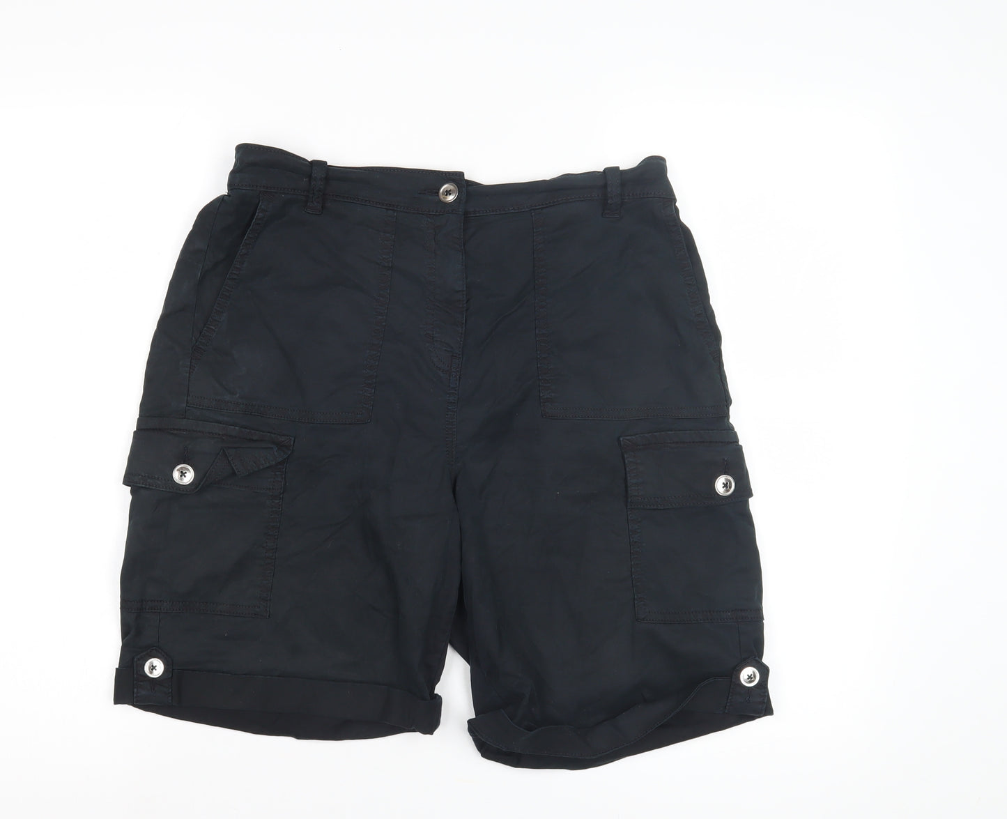 Marks and Spencer Women's Black Cargo Shorts Size 12
