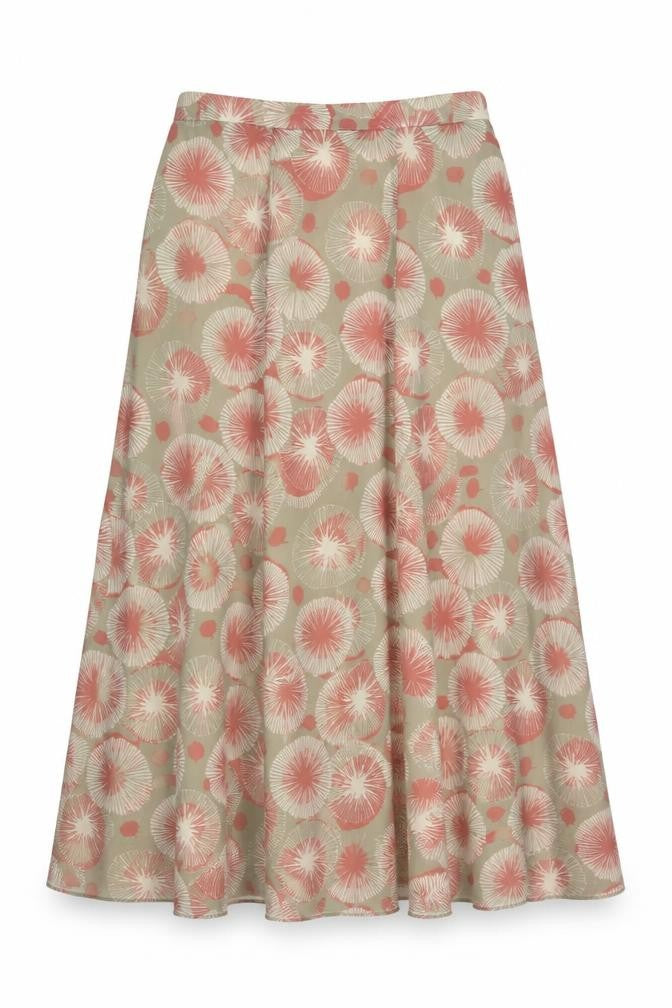 Front view of Chesca Women's Multicoloured A-Line Midi Skirt