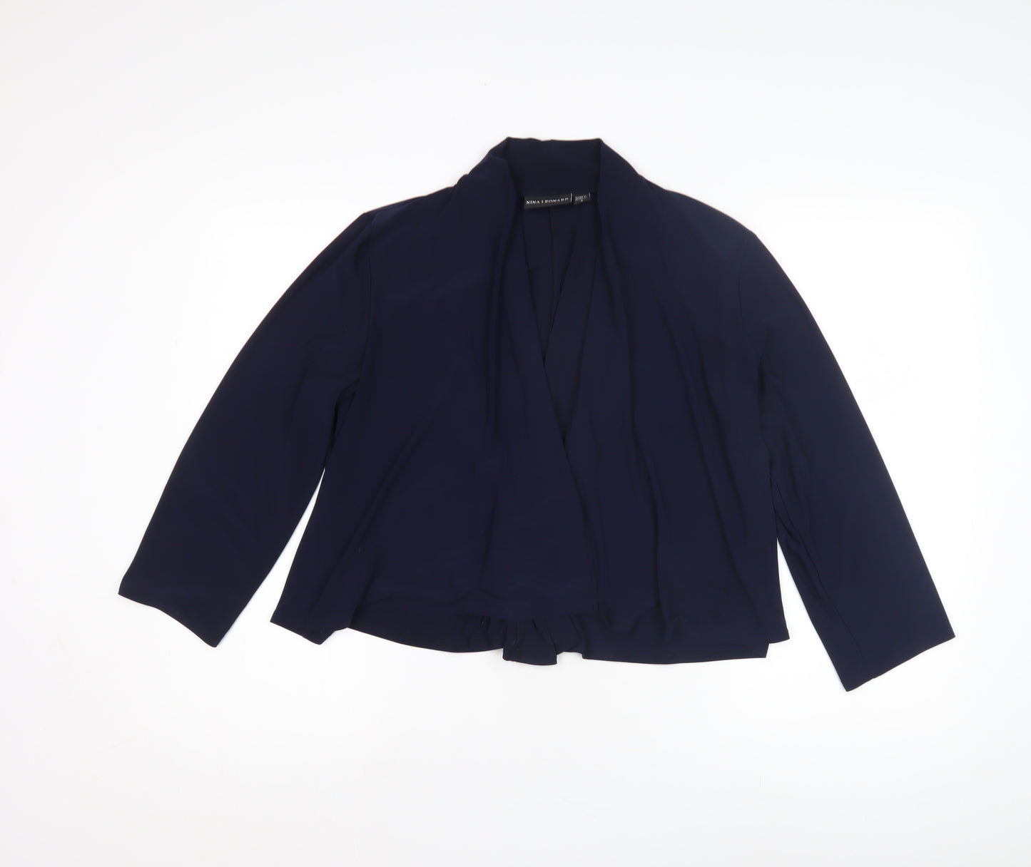 Nina Leonard Women's Blue Casual Jacket, Size L