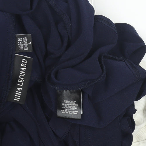 Nina Leonard Women's Blue Casual Jacket, Size L