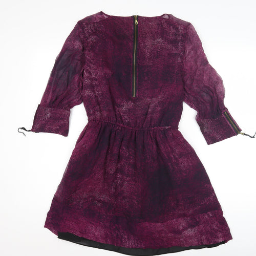 Whistles Women's Purple A-Line Dress Size 10