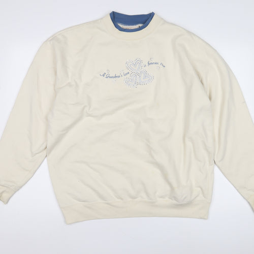 M & C Sportswear Unisex Ivory XL Pullover Sweatshirt