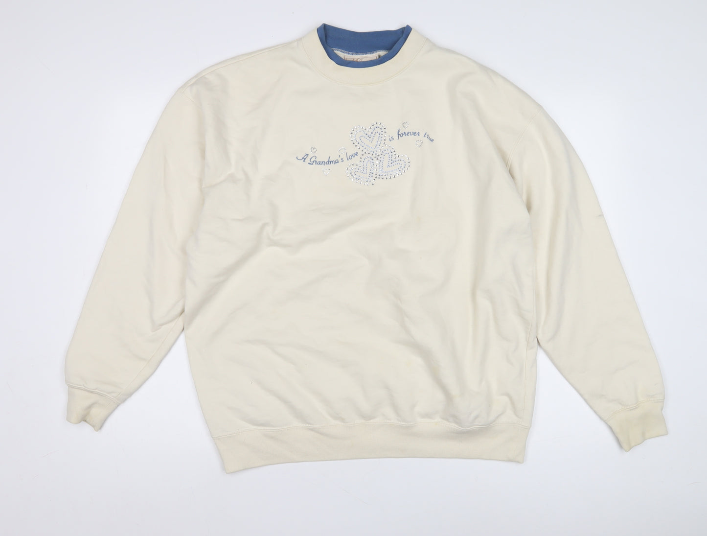 M & C Sportswear Unisex Ivory XL Pullover Sweatshirt