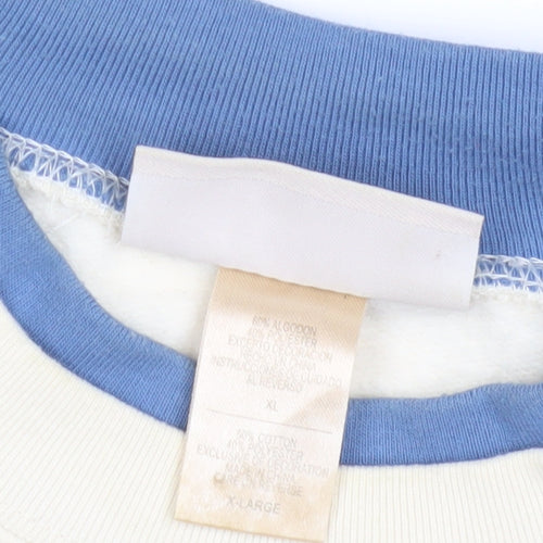 M & C Sportswear Unisex Ivory XL Pullover Sweatshirt