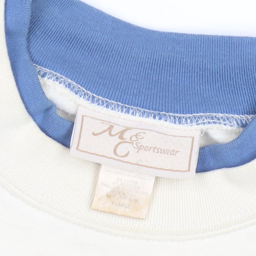 M & C Sportswear Unisex Ivory XL Pullover Sweatshirt