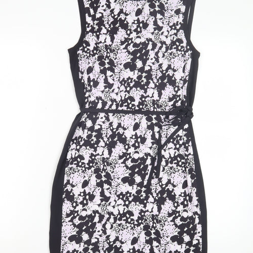 Oasis Women's Black Floral Shift Dress XS