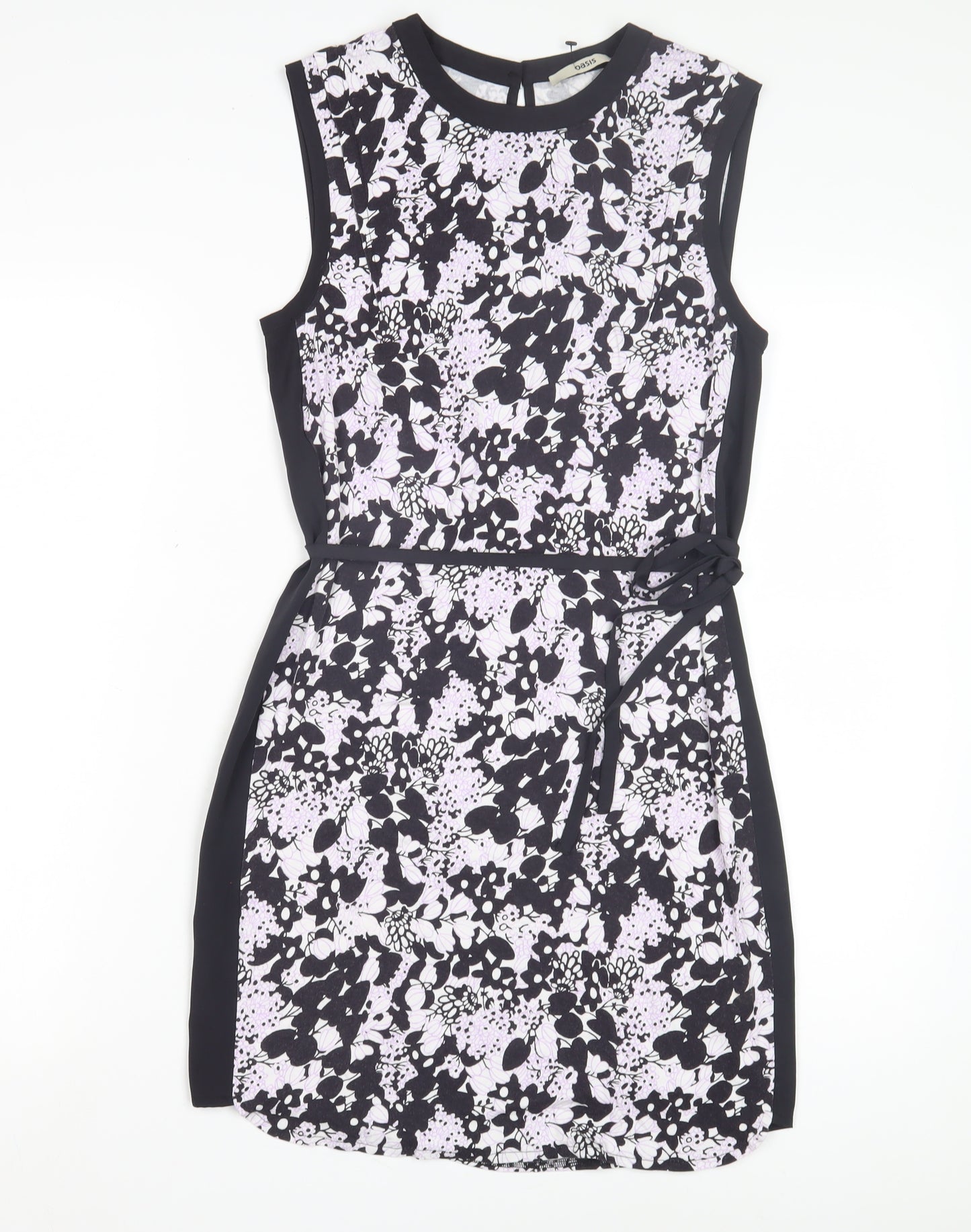Oasis Women's Black Floral Shift Dress XS