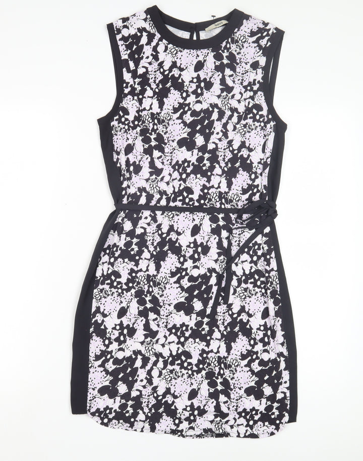 Oasis Women's Black Floral Shift Dress XS