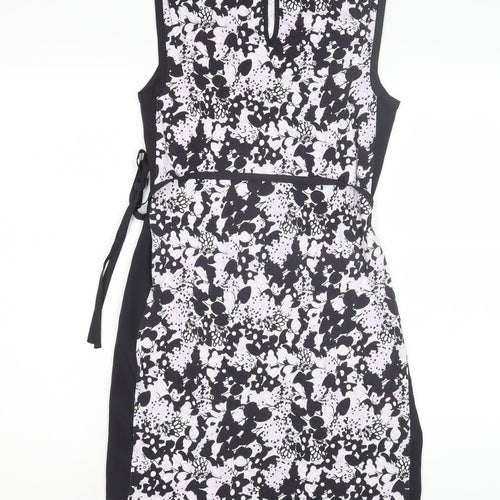 Oasis Women's Black Floral Shift Dress XS