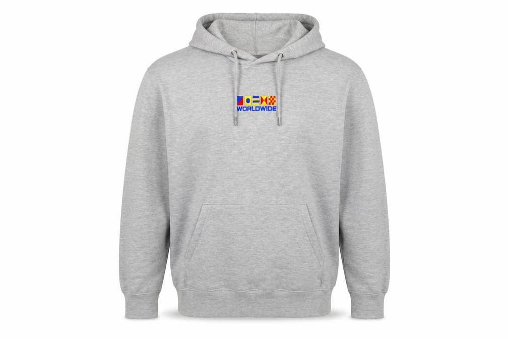 Front view of Topman Men's Grey Hooded Pullover Hoodie L
