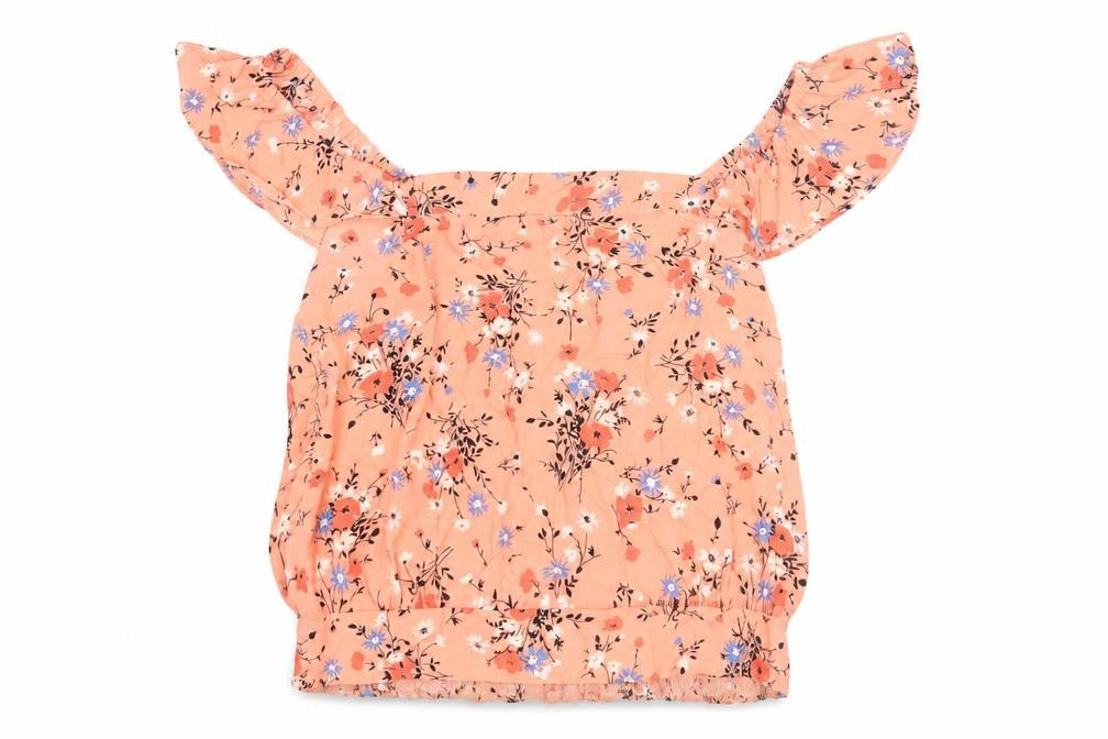 Front view of Oasis Women's Multicoloured Flutter Sleeve Blouse