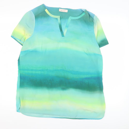 Marks and Spencer Women's V-Neck Multicoloured Blouse Size 16