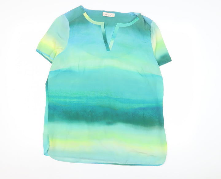 Marks and Spencer Women's V-Neck Multicoloured Blouse Size 16