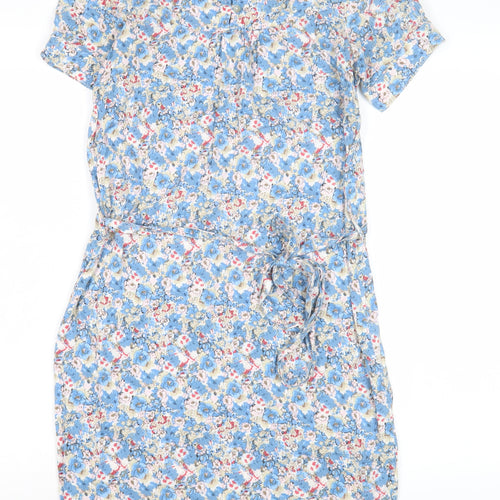 Linea Women's Floral Shift Dress in Blue, Size 10
