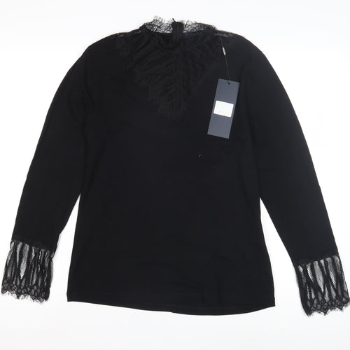 Luxuz Women's Black Lace Blouse Size 12