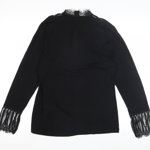 Luxuz Women's Black Lace Blouse Size 12