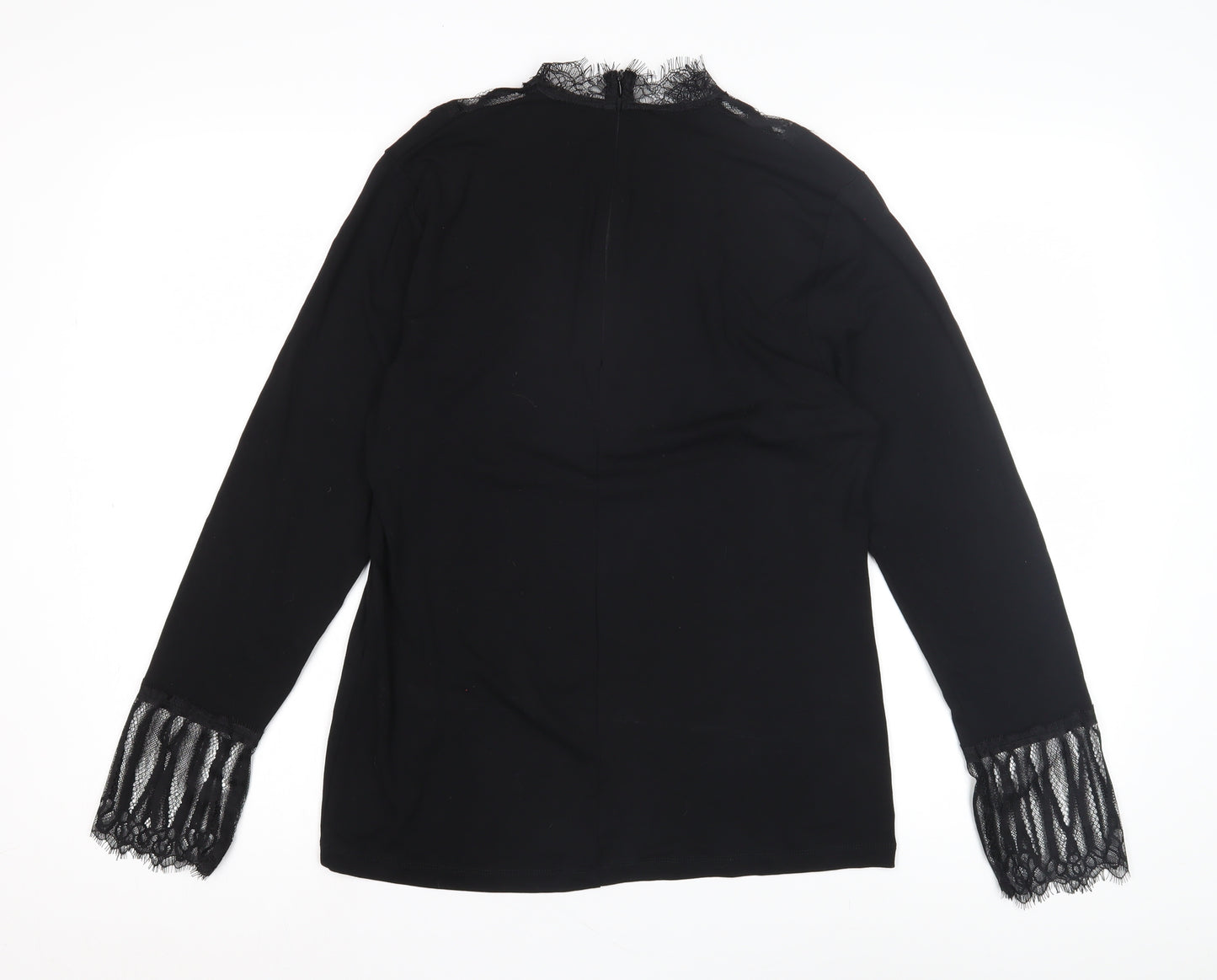 Luxuz Women's Black Lace Blouse Size 12